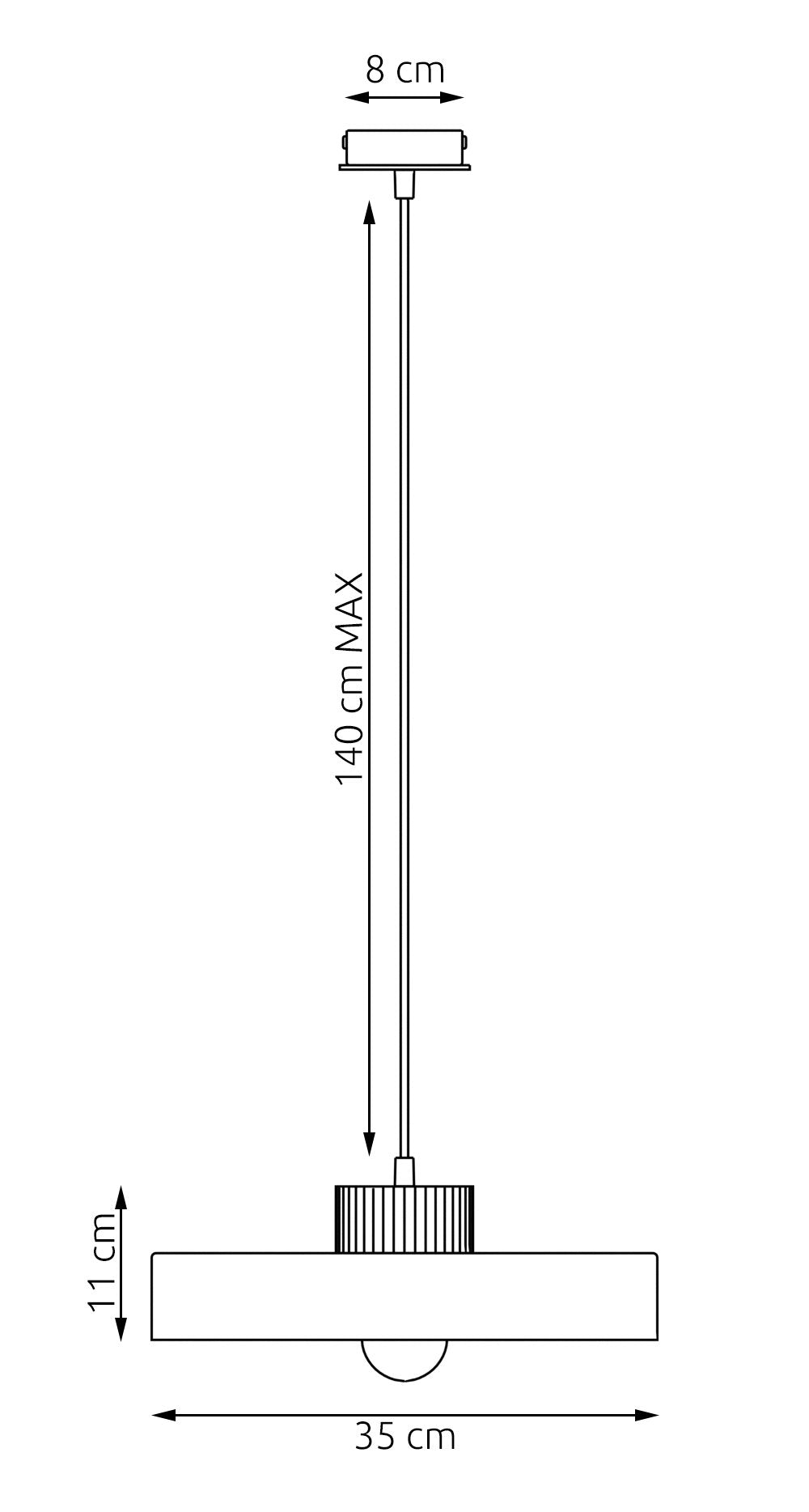 Kivi 1L pendant light white