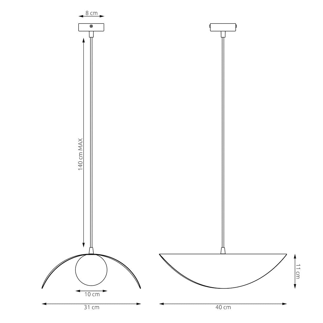 Ritual 1L pendant light black