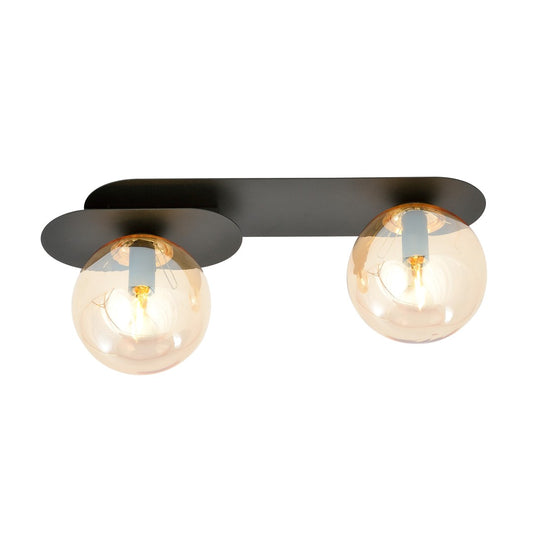 Plaza 2 ceiling lamp black/amber
