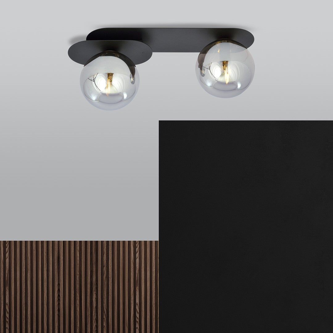 Plaza 2 ceiling lamp black/graphite