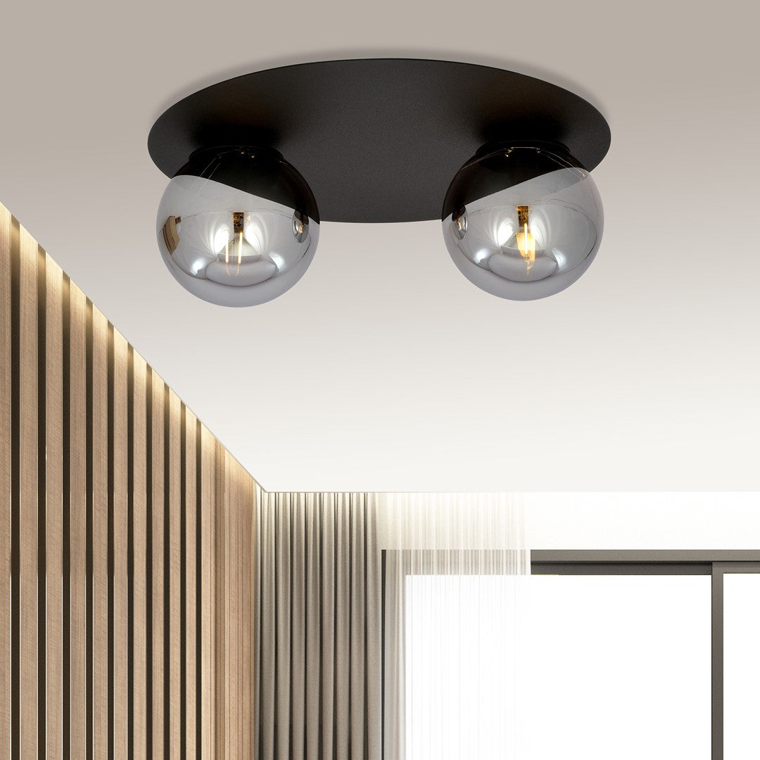 Solar 2 ceiling lamp black/graphite