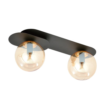 Plaza 2 ceiling lamp black/amber