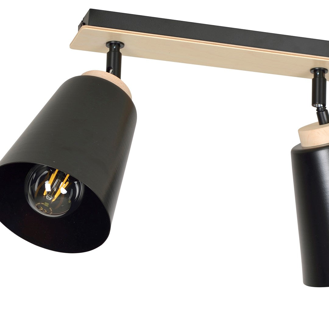 Atlas 2 ceiling spotlight black