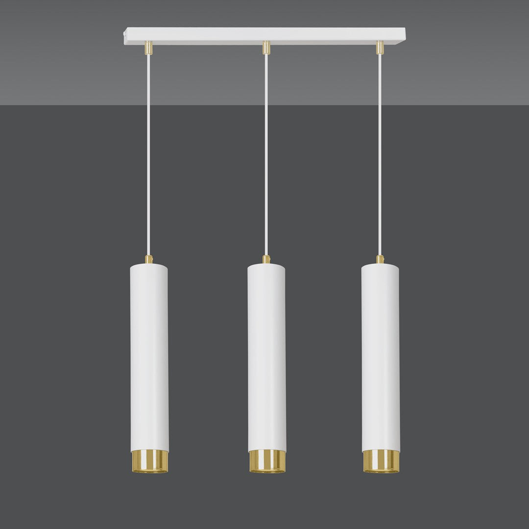 Kibo 3 pendant light white/gold