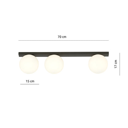 Fit 3 loftlampe sort/opal