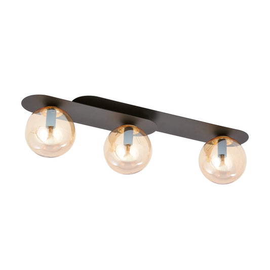 Plaza 3 ceiling lamp black/amber