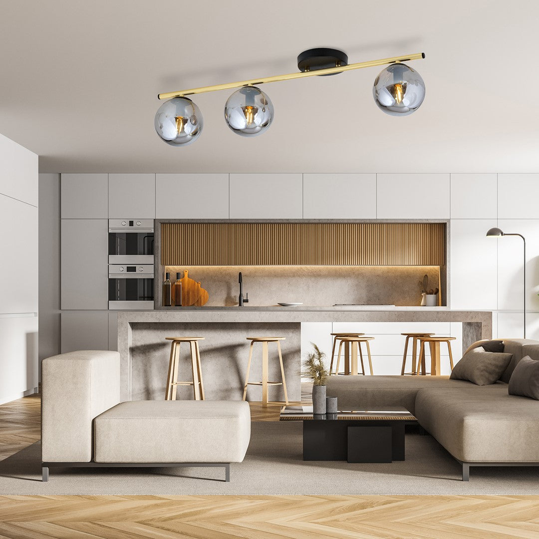 Monza 3 ceiling lamp black/graphite