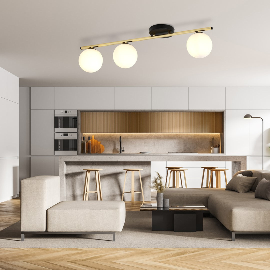 Monza 3 loftlampe sort/opal