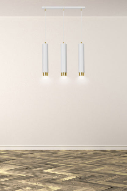 Kibo 3 pendant light white/gold