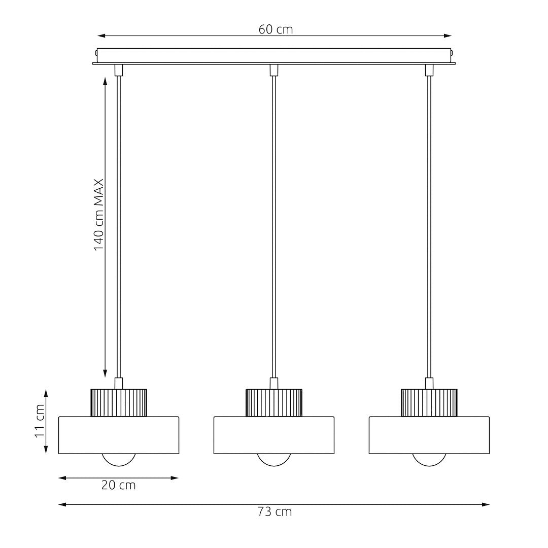 Kivi 3 pendant light white