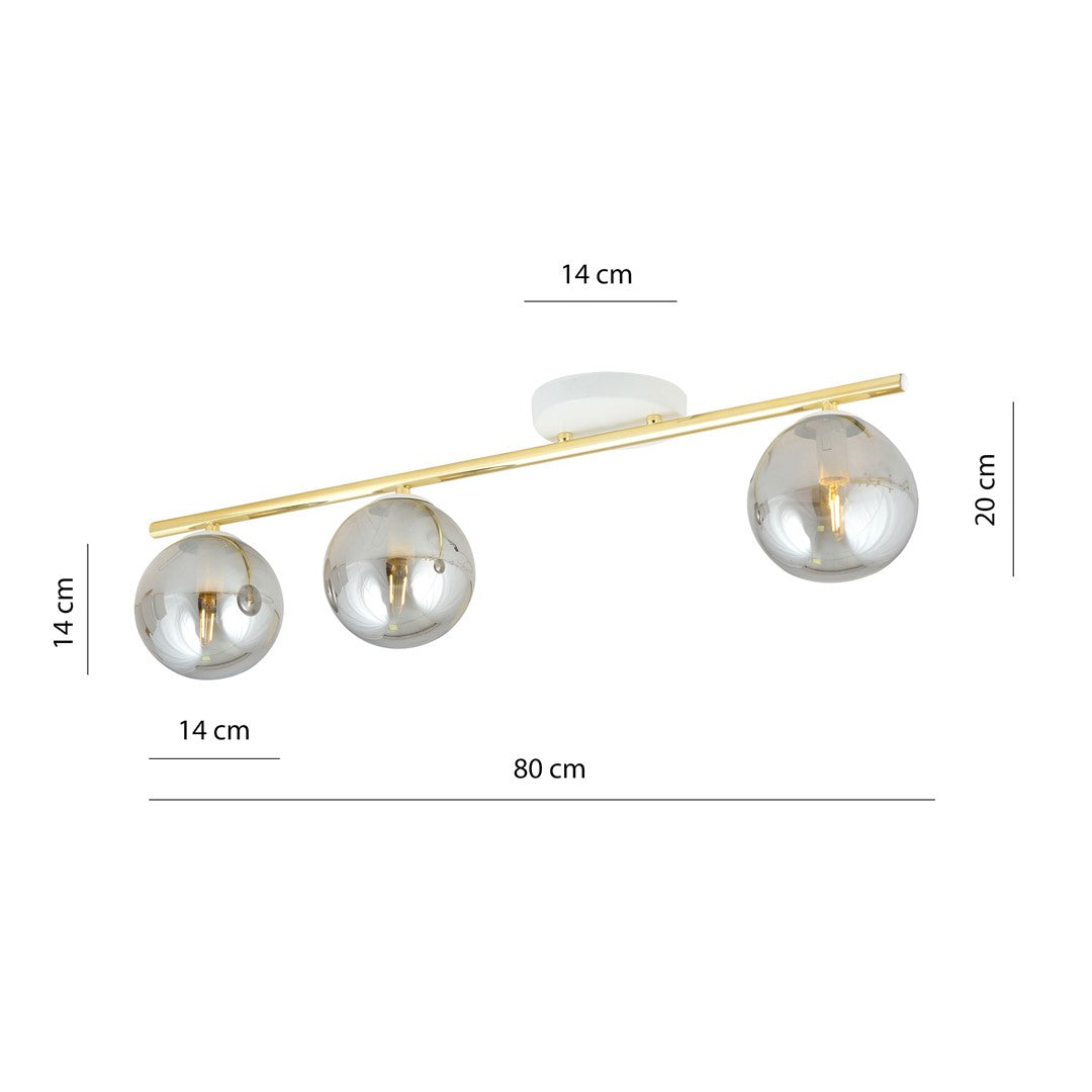 Monza 3 ceiling lamp white/graphite