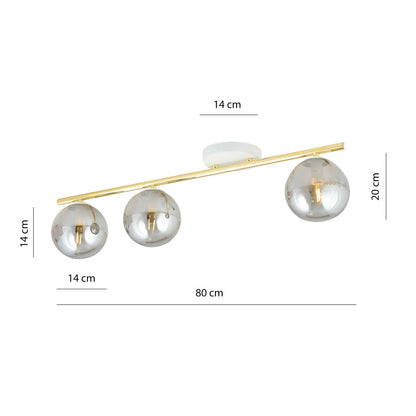 Monza 3 ceiling lamp white/graphite