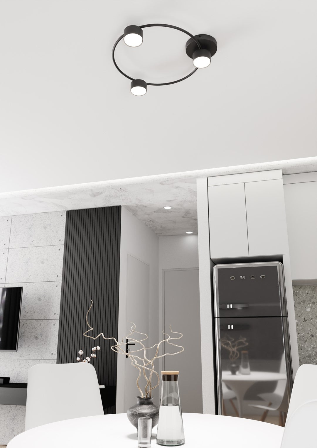 Lucio 3 loftlampe sort
