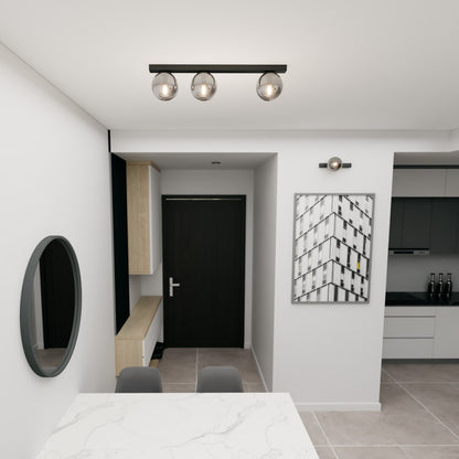 Fit 3 loftlampe sort/grafit