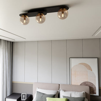 Plaza 3 ceiling lamp black/amber