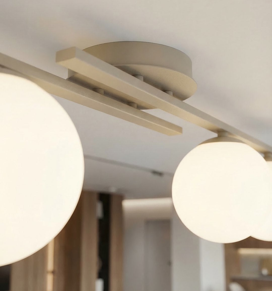 Kairo 3 ceiling lamp mocha/opal