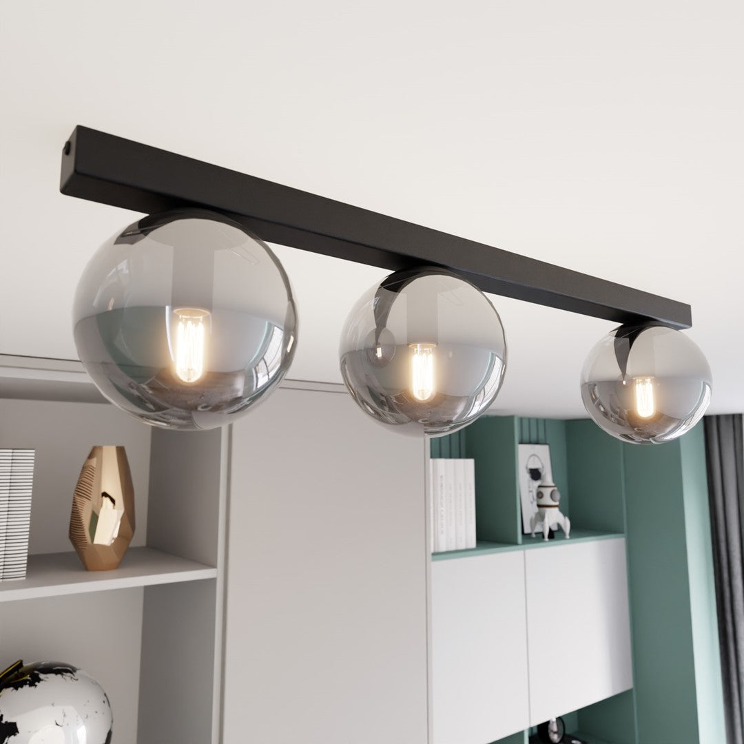 Fit 3 loftlampe sort/grafit