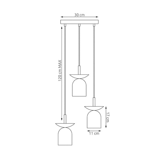 Ego 3 premium pendant light blue/grey
