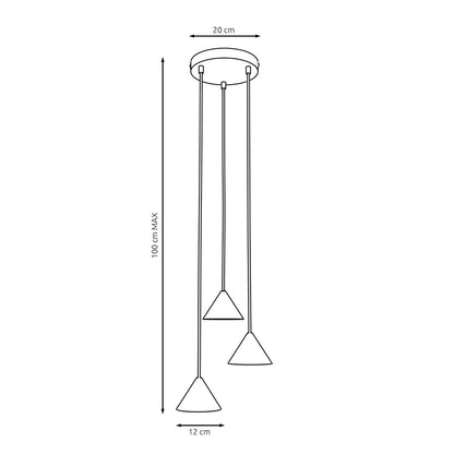 Elit 3 premium pendant light black