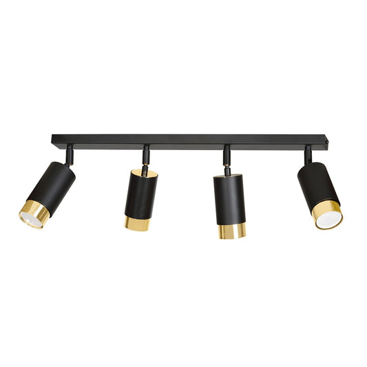 Hiro 4 ceiling spotlight black/gold