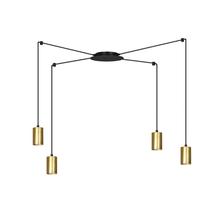 Traker 4 pendellampe sort/guld