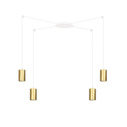 Traker 4 pendellampe hvid/guld