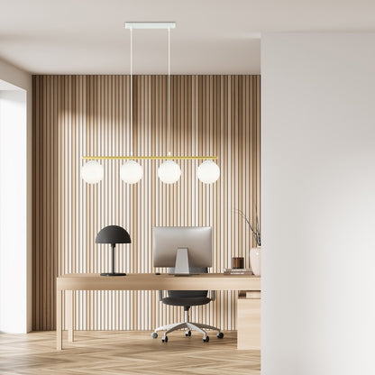 Allora 4 pendant light white/opal
