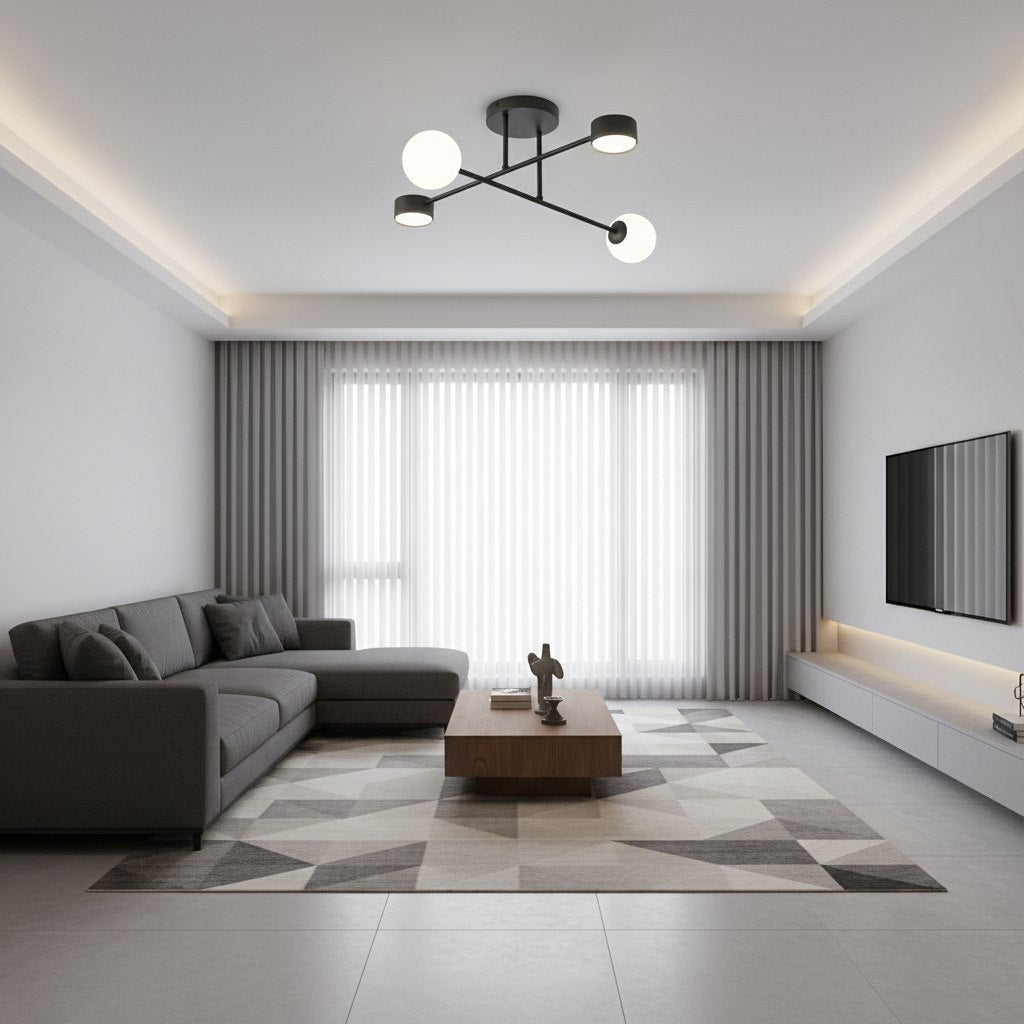 Holon 4 loftlampe sort