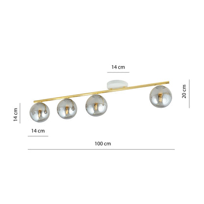 Monza 4 ceiling lamp white/graphite