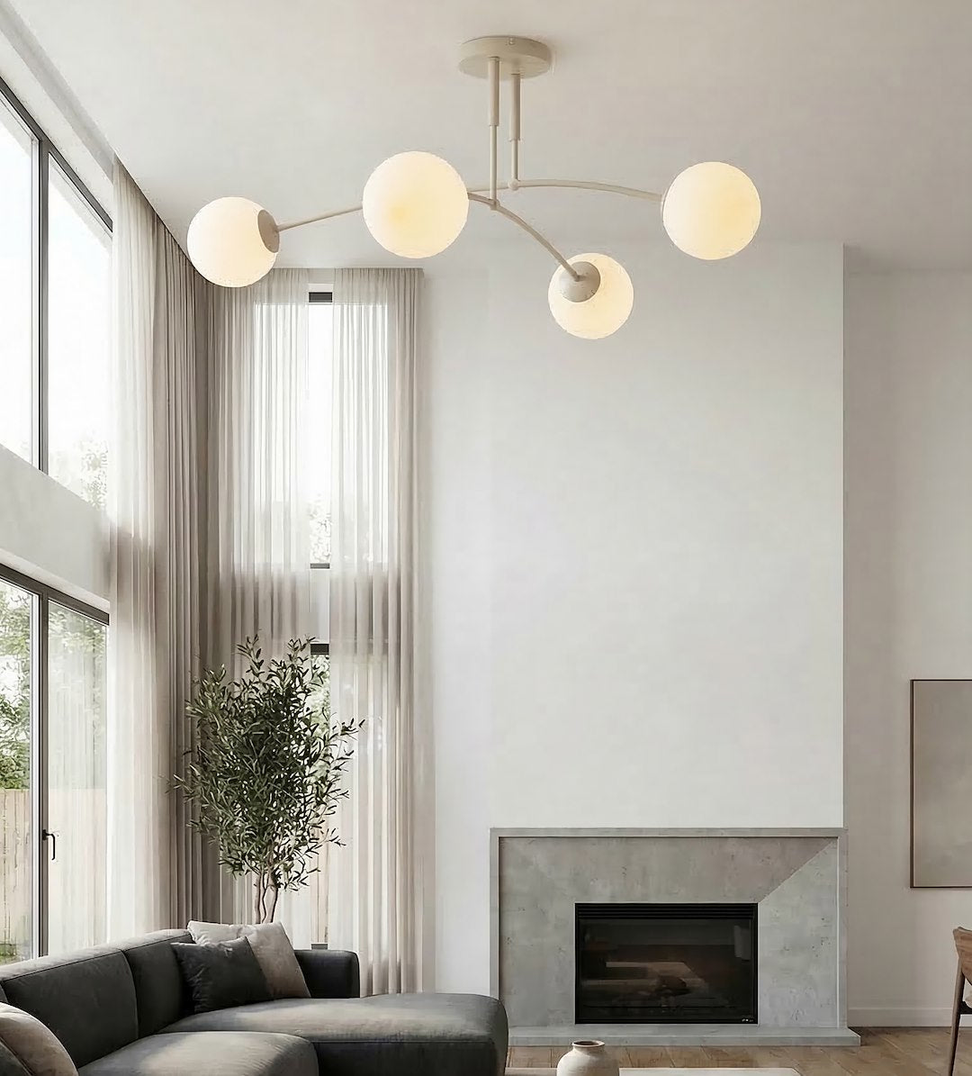Nails 4 loftlampe mokka/opal