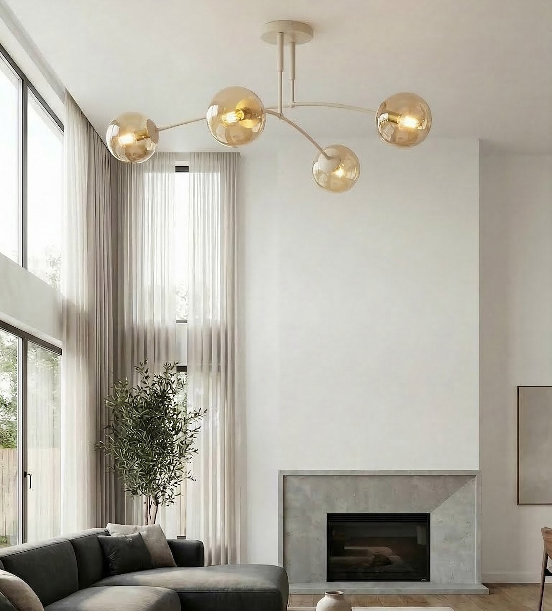Pregos 4 ceiling lamp mocha/honey
