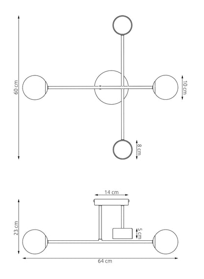 Holon 4 ceiling lamp white
