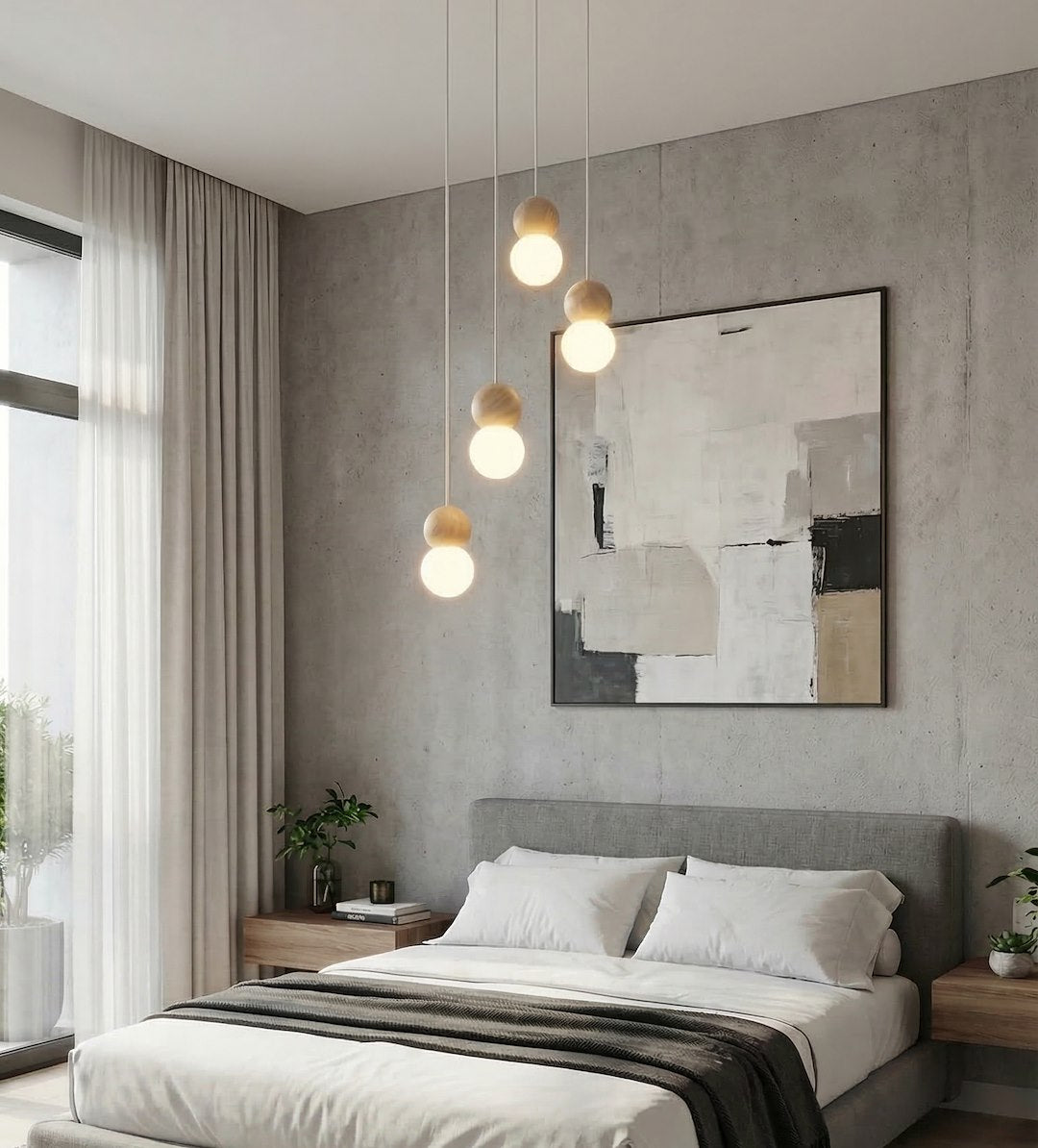 Loop 4 pendant light white