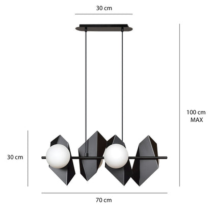 Drifton 4 pendellampe sort/hvid