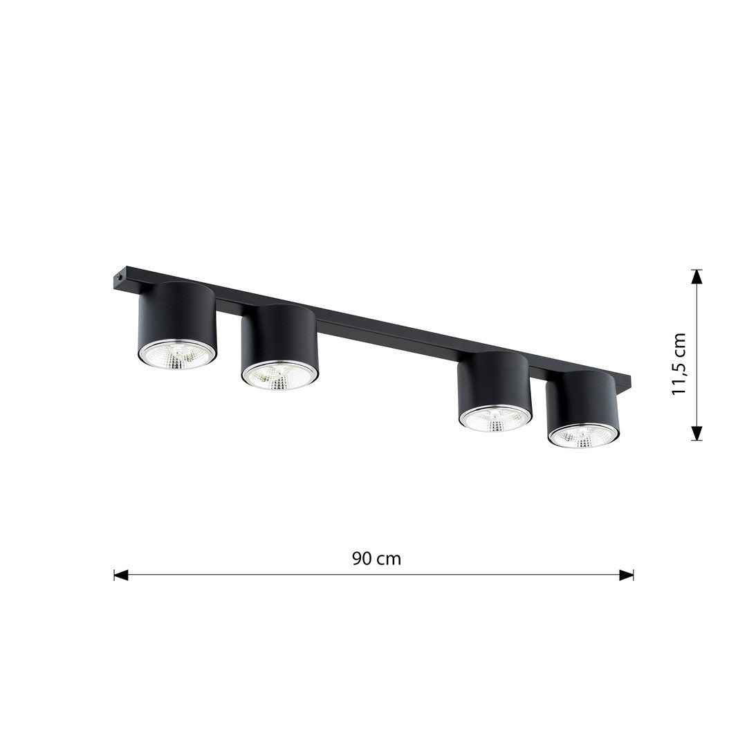 Nano 4 loftlampe sort