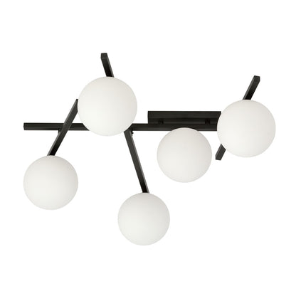Smart 5 ceiling lamp black/opal