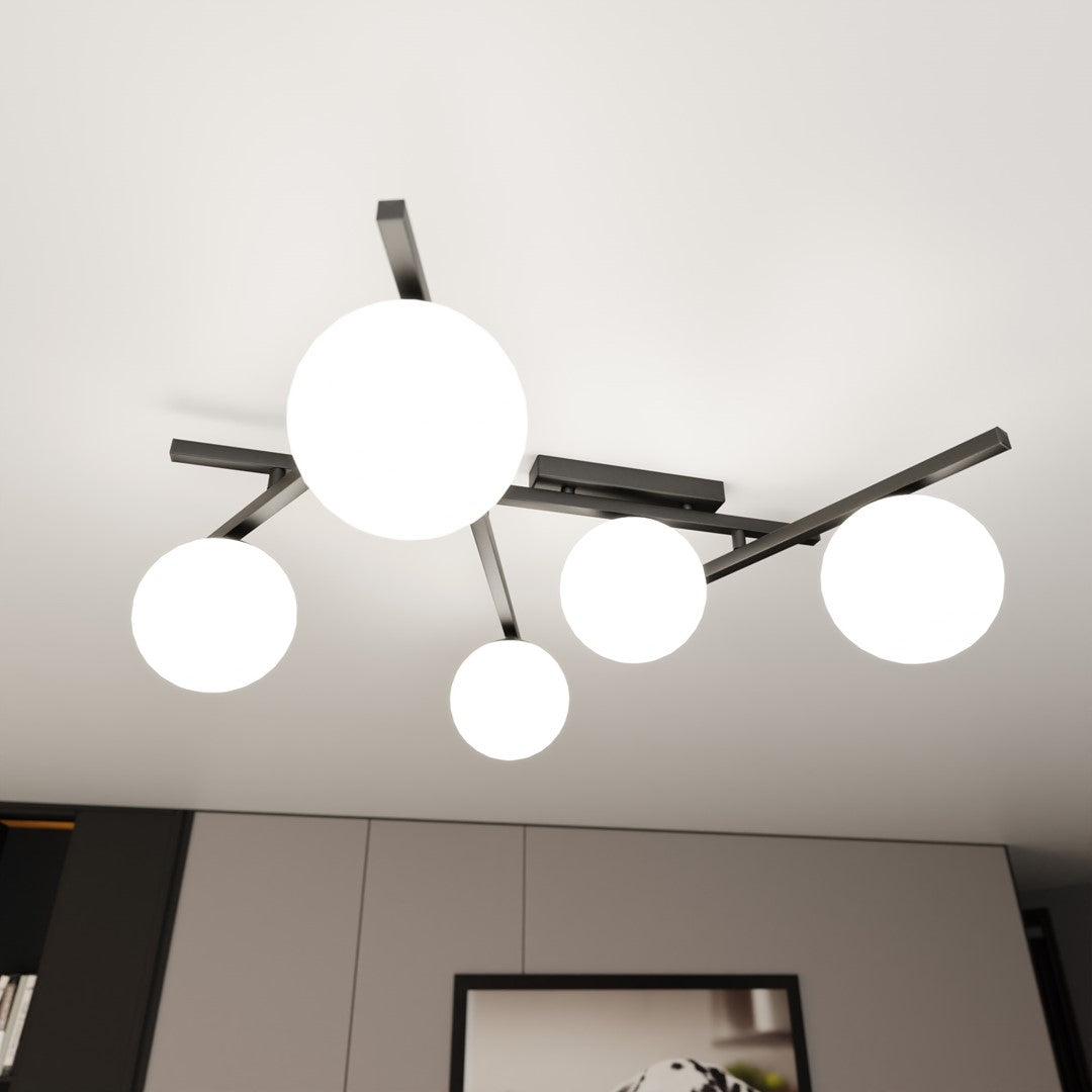 Smart 5 ceiling lamp black/opal