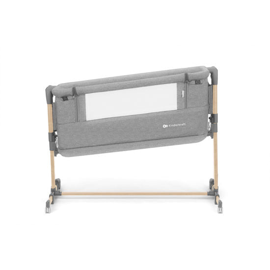 KINDERKRAFT NESTE GROW co-sleeper bed, light grey, solid wood