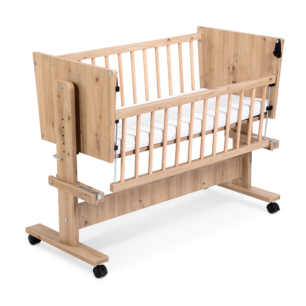 KLUPŚ 5-in-1 Co-sleeping Side Bed 89x40 ZOYA oak