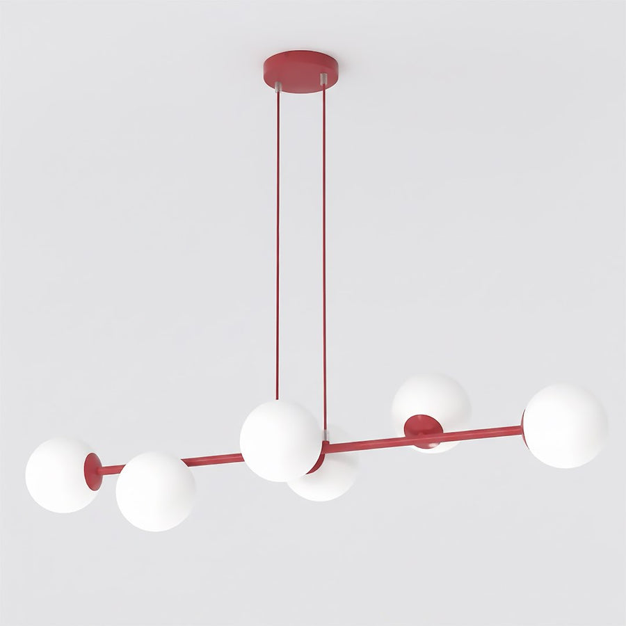 Magnus 6 pendellampe bordeaux/opal