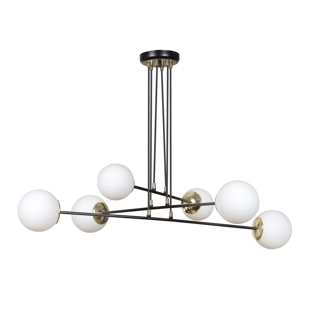 Ognis 6 pendant light black