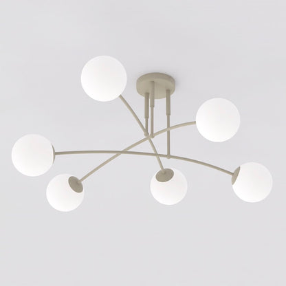 Nails 6 ceiling lamp mocha/opal