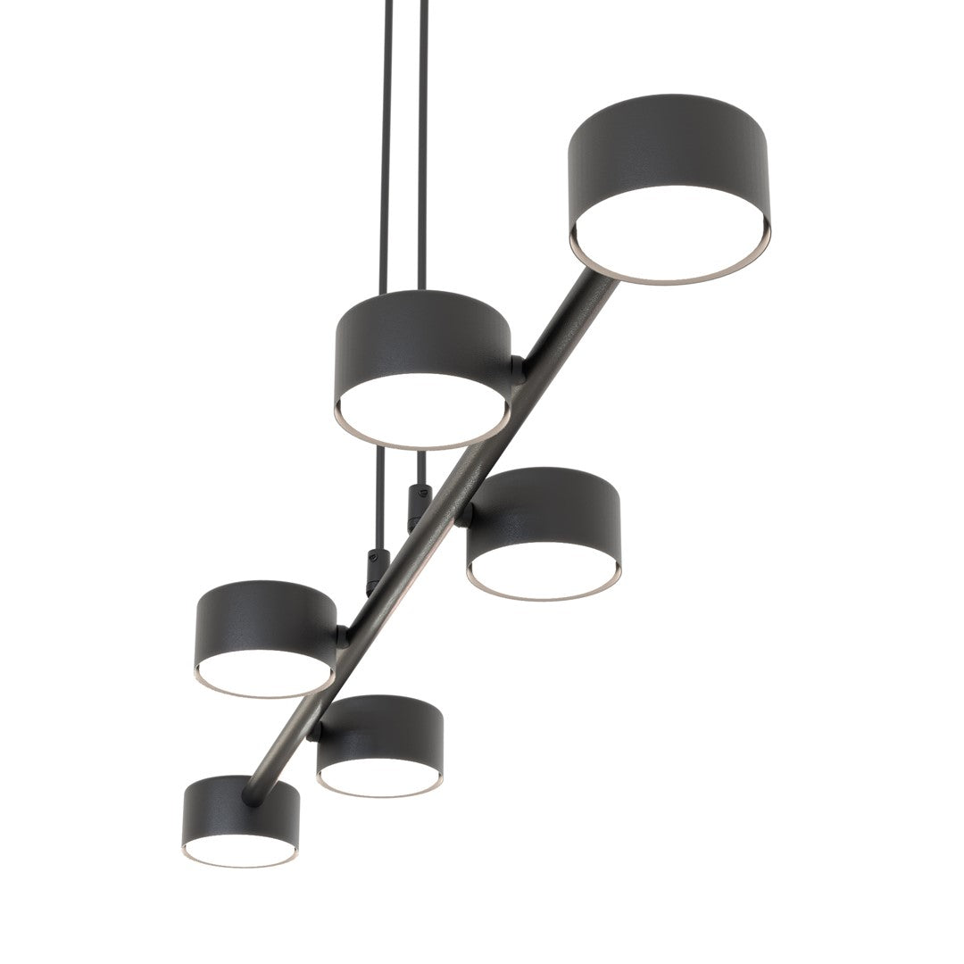 Megara 6 pendant light black