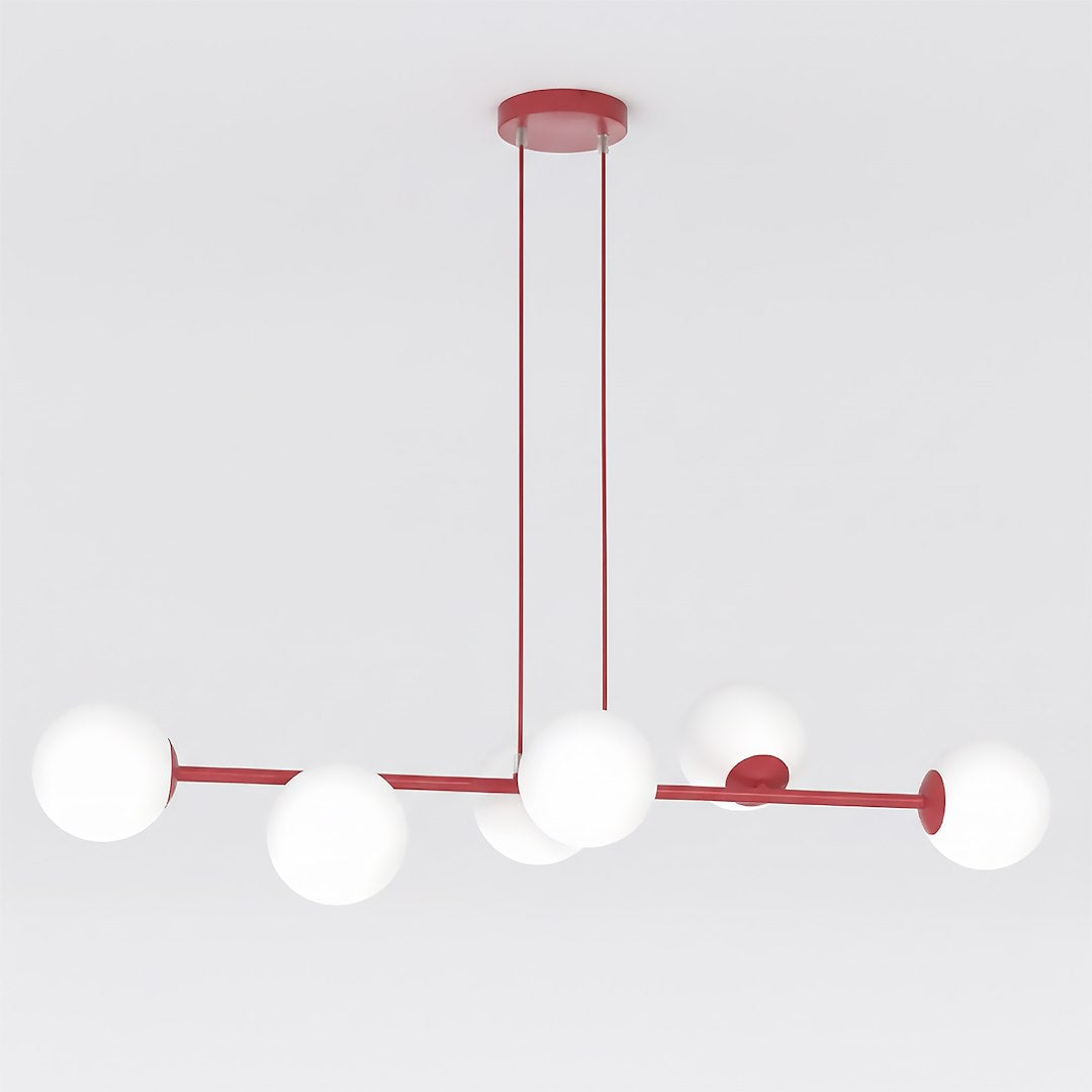 Magnus 6 pendant lamp burgundy/opal