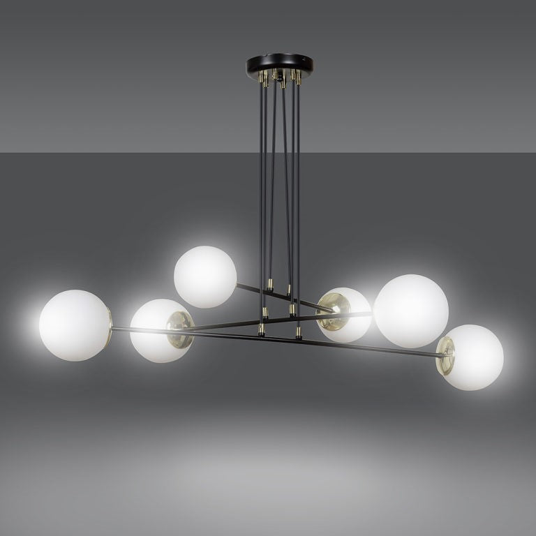 Ognis 6 pendant light black
