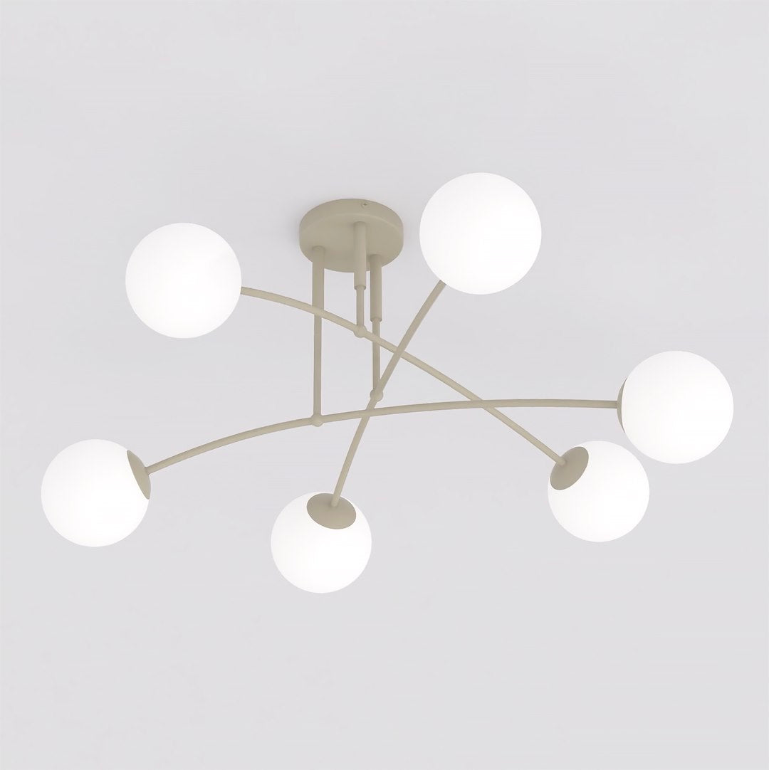Nails 6 ceiling lamp mocha/opal