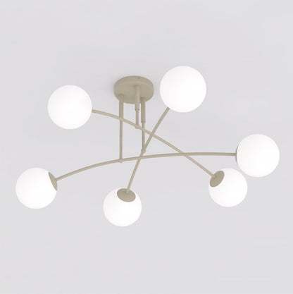 Nails 6 ceiling lamp mocha/opal