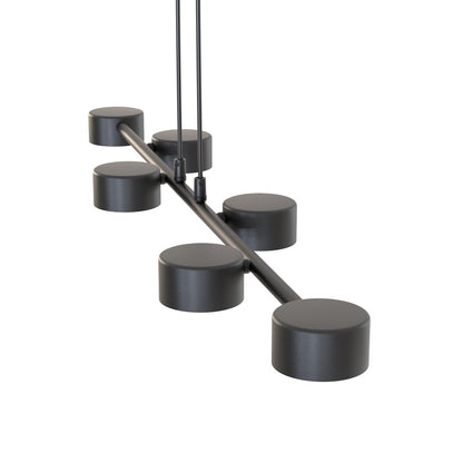 Megara 6 pendant light black