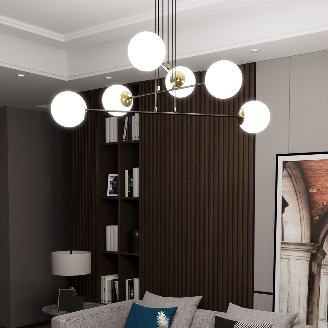 Ognis 6 pendant light black