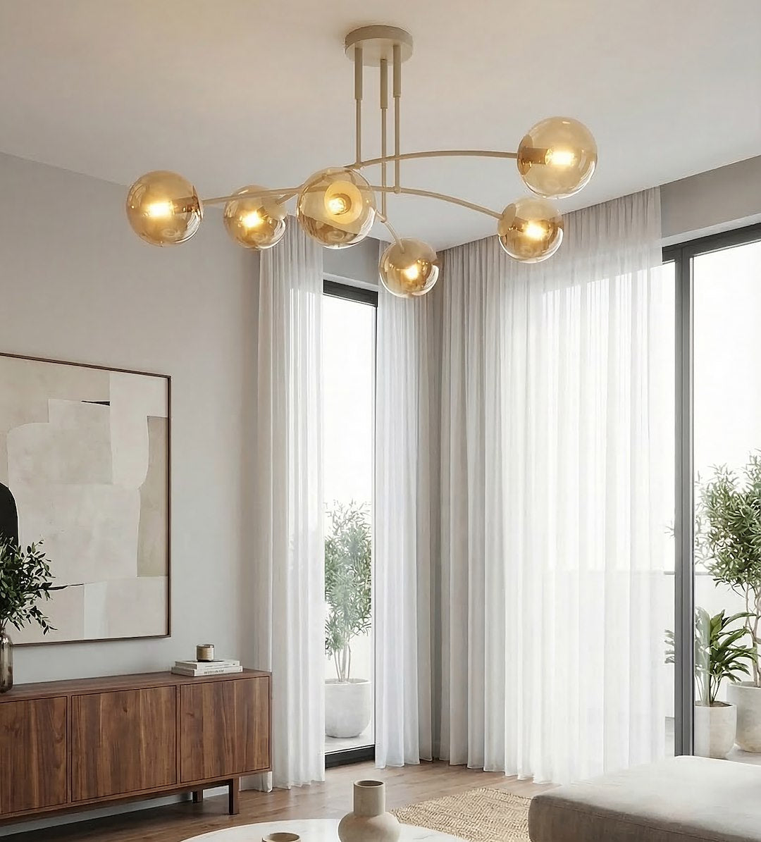 Pregos 6 ceiling lamp mocha/honey